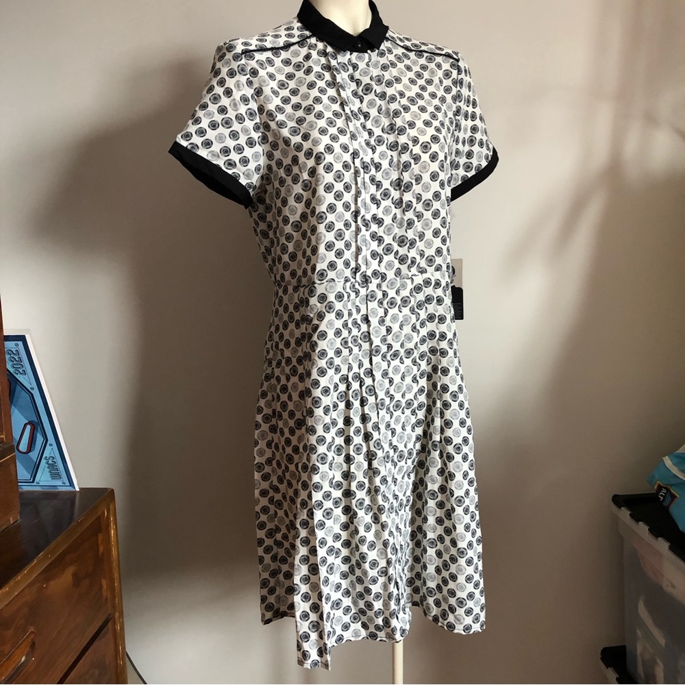 Jason Wu Target Bicycle Wheel Pinwheel Print Silky Shift Dress